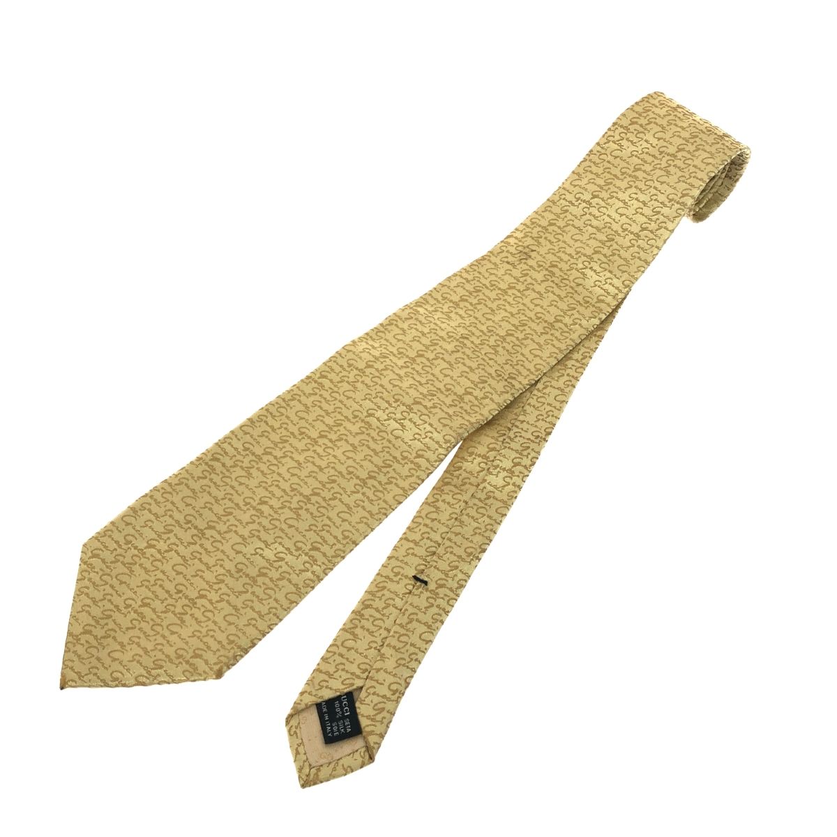 GUCCI ネクタイ ゴールド系 100%シルク 美品 クリーニング済み 美品