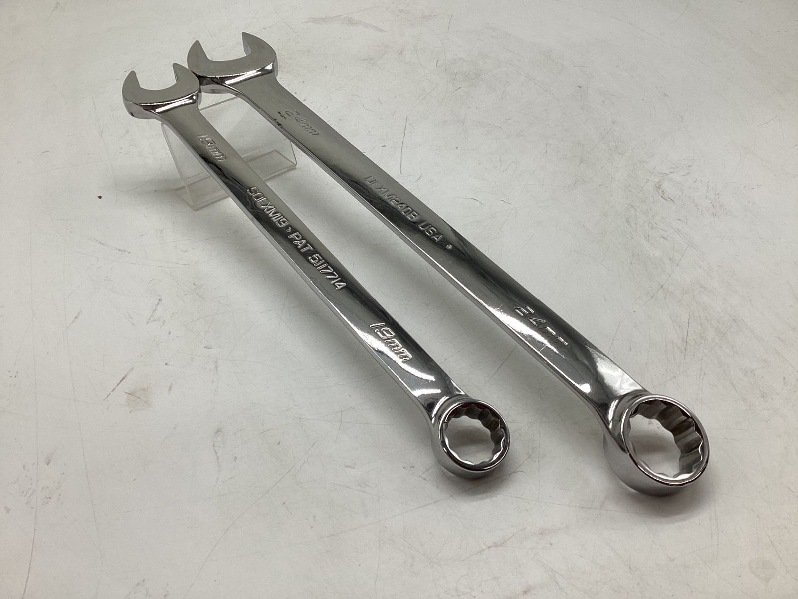 品 Snap-on スナップオン コンビネーションレンチ SOEXM19 OEXM240B 2本セット ITF382LXPNSG エコツール豊田インター店 M02