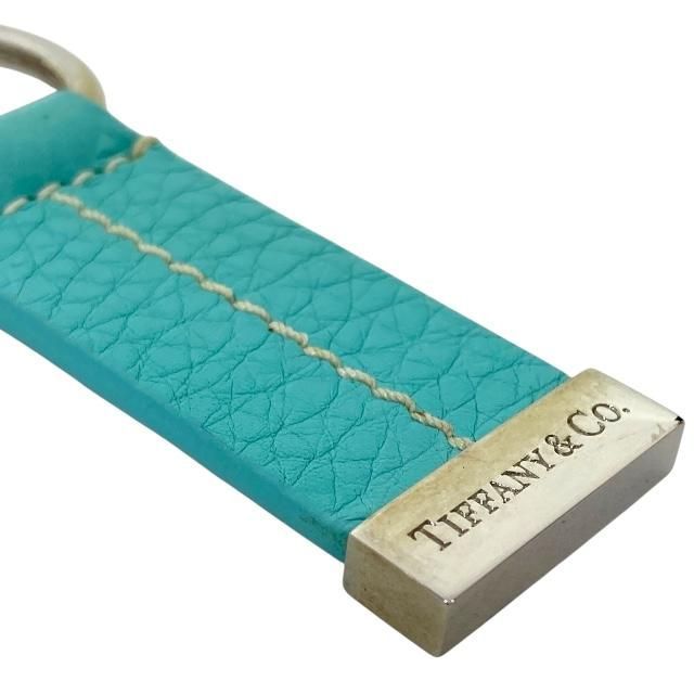 TIFFANY&Co.✨キーリング　ティファニーブルー　レザー　シルバーロゴ刻印 TIFFANY&Co.✨キーリング ティファニーブルー レザー シルバー