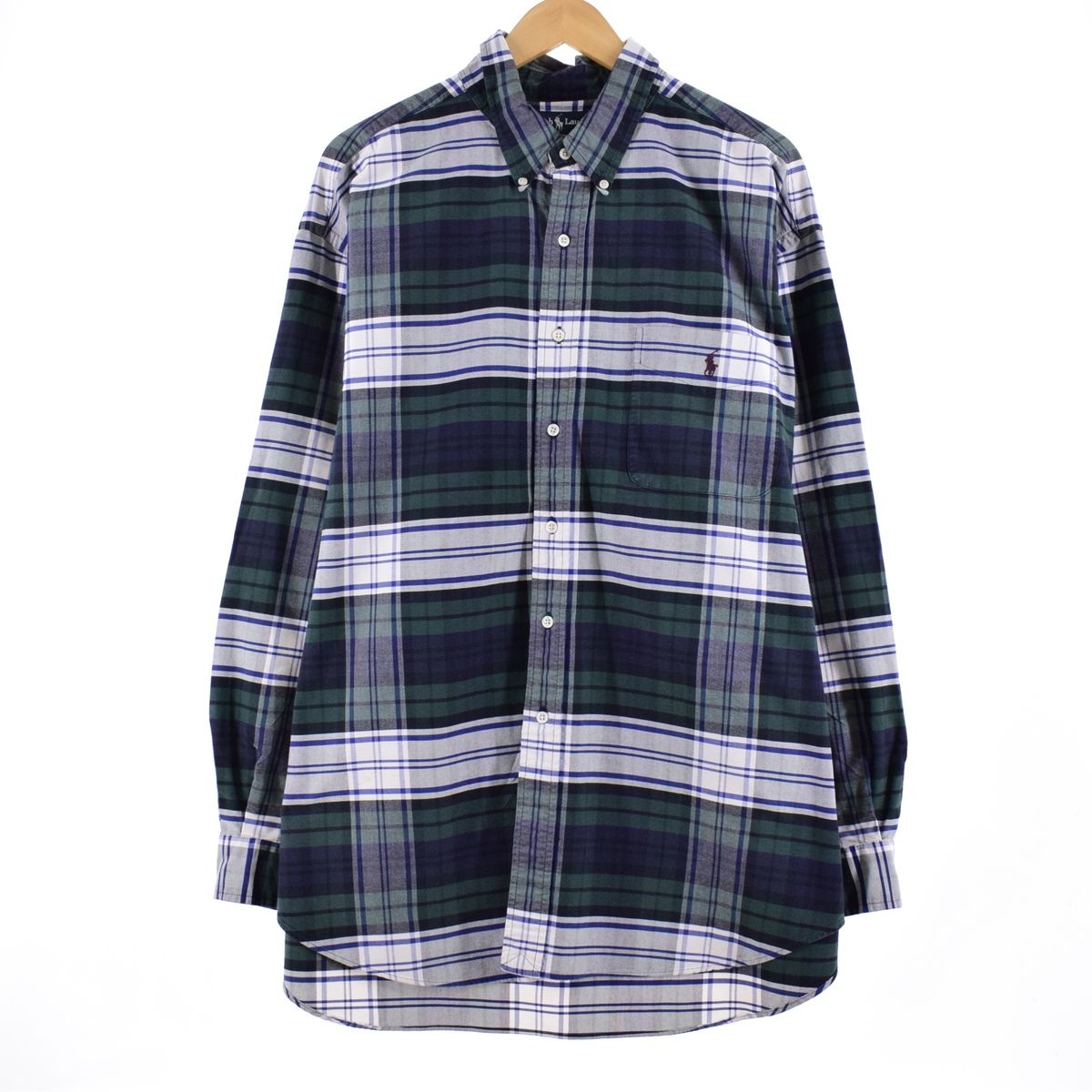 古着 ラルフローレン Ralph Lauren BIG SHIRT 長袖 ボタンダウン 