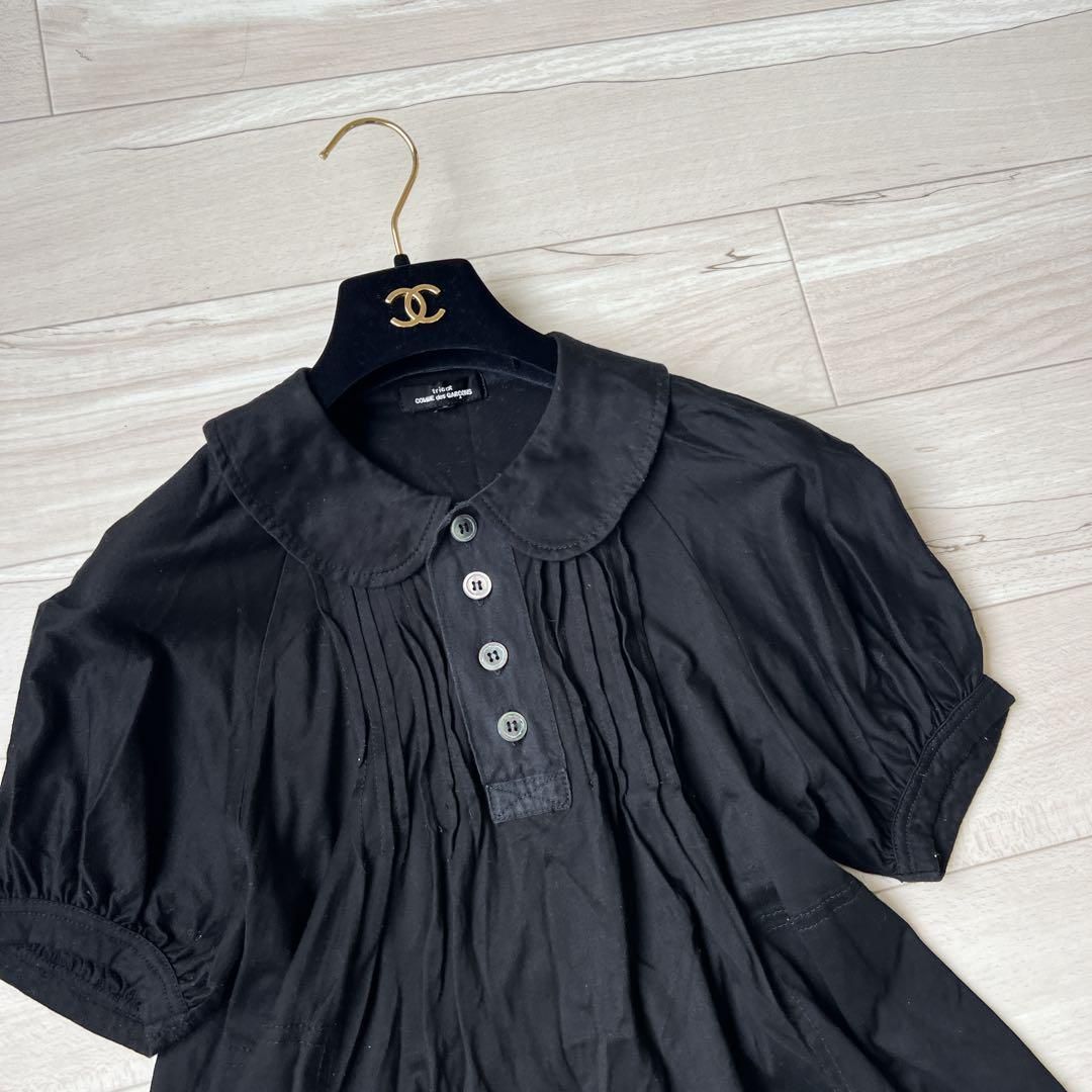 コムデギャルソン 丸襟ブラウス ピンタック プルオーバー シャツ