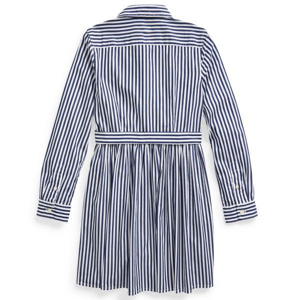 ラルフローレン 長袖ストライプシャツワンピース