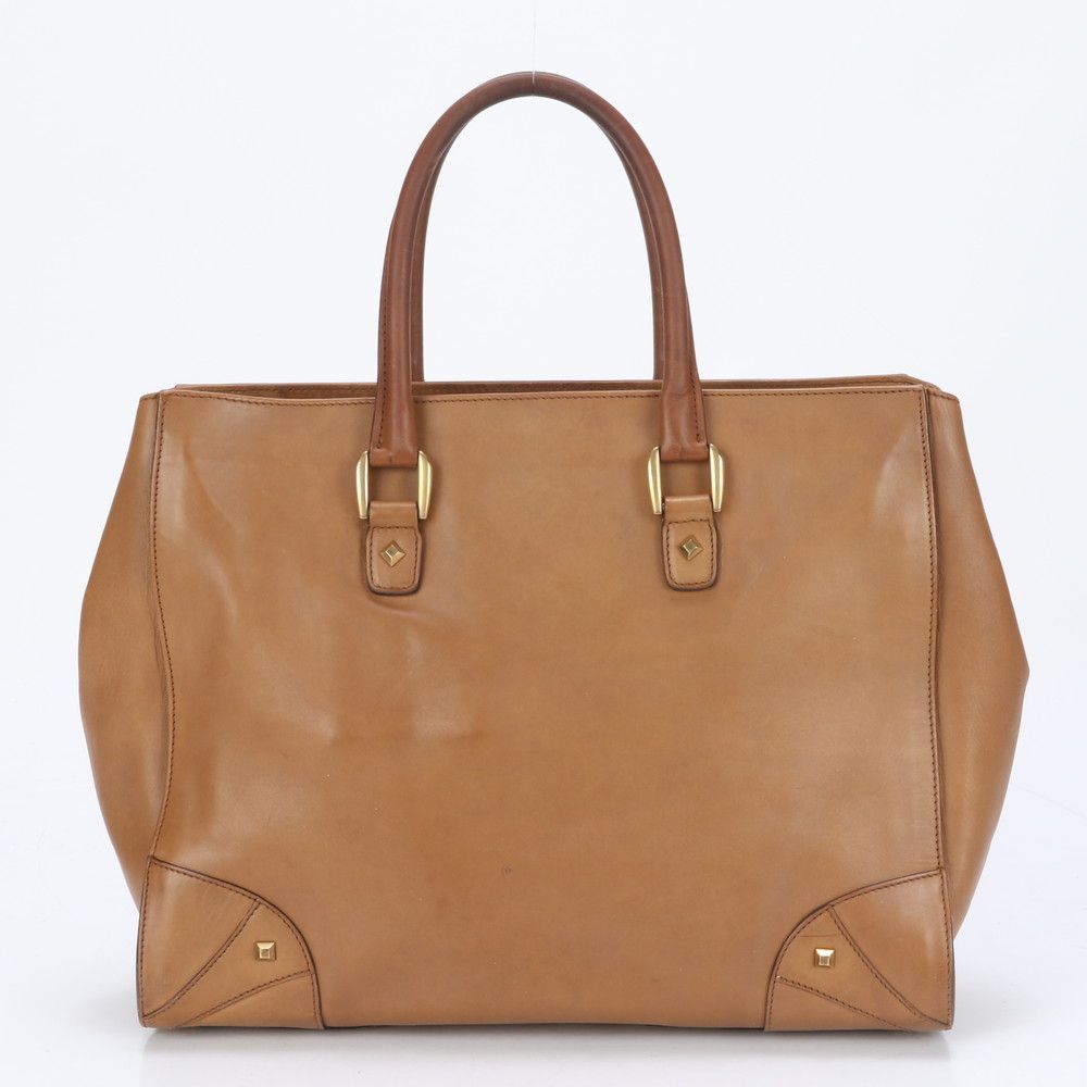 グッチ レザー トート バッグ 肩掛け ショルダー ハンド A4 ブラウン  