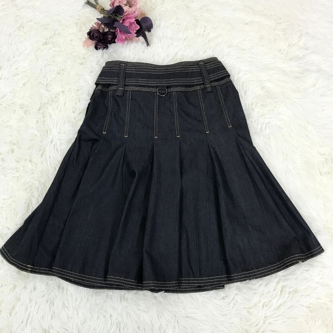 美品 バーバリーブラックレーベル デニムスカート 36インチ 美品