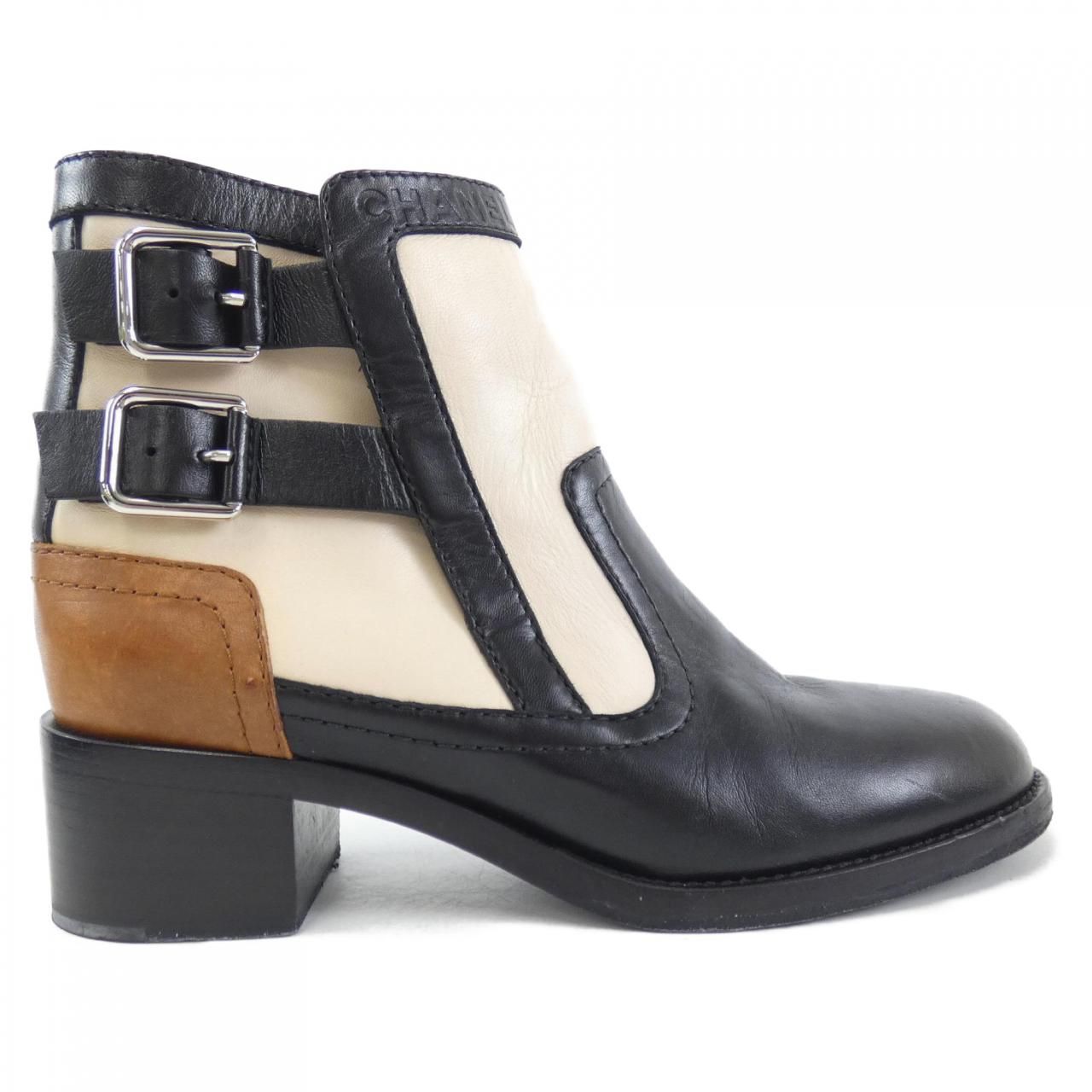 CHANEL シャネル カメリア ブーツ ベロア レディース 中古