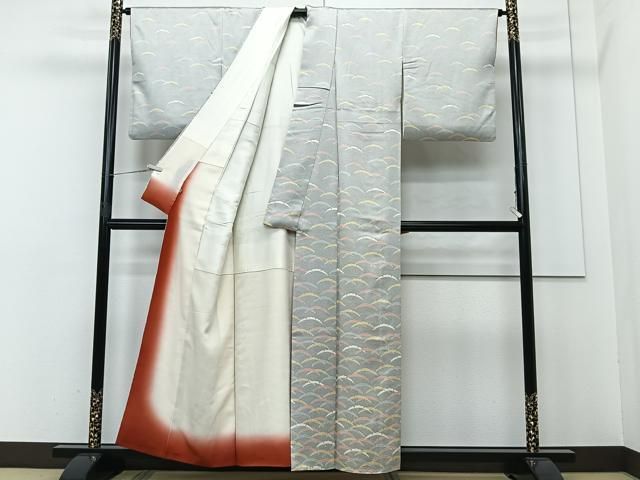 平和屋着物○上質な紬 雪芝 さが美扱い 正絹 逸品 AAAU0284np