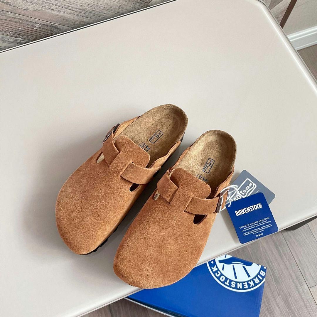 BIRKENSTOCK ビルケンシュトックボストンスエード サンダル #ブラウン