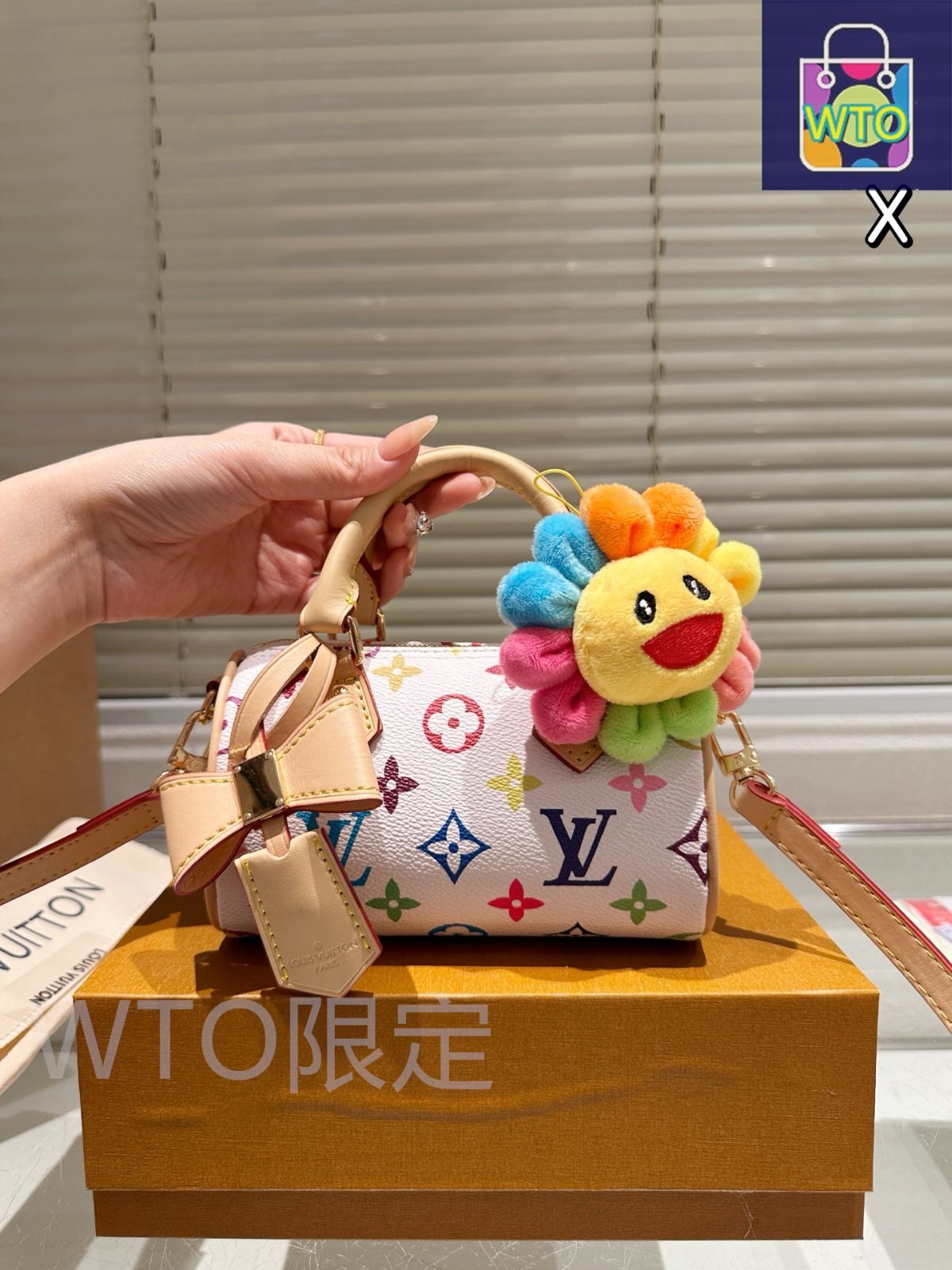 今日WTO】LV x Takashi Murakami White Multicolor Nano Speedy 16