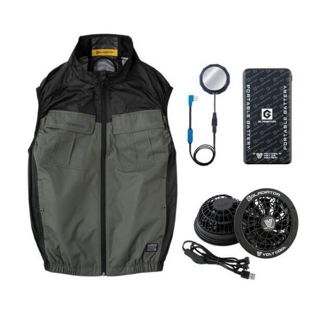 コーコス信岡 ボルトクール ベスト ペルチェ セット ローレル XL G254149 空調 猛暑 夏 作業着 作業服 ファン バッテリー付 VOLTCOOL