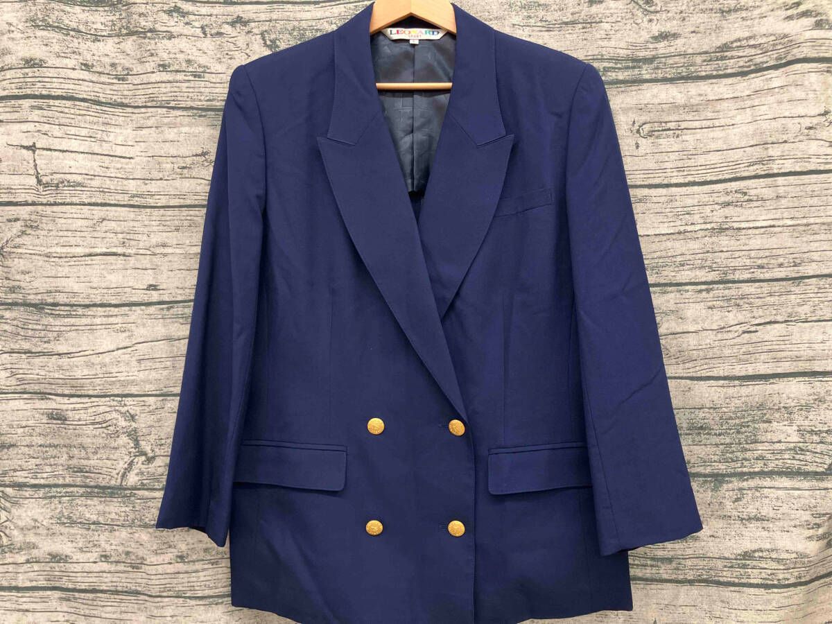 LEONARD レオナール 金ボタン ダブル テーラードジャケット Lサイズ