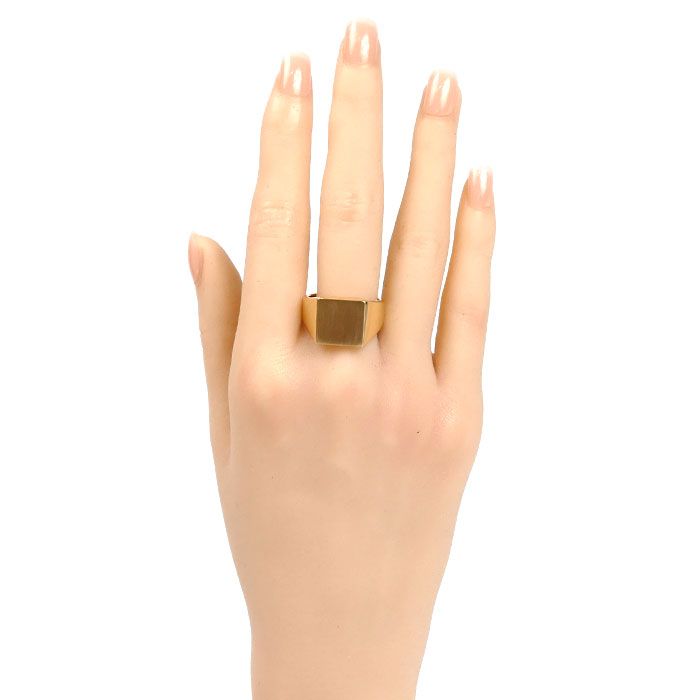 K18YG イエローゴールド 印台 リング 指輪 19号 18.5g メンズ WWW_SMP1DAWEKUDUS_SCH_ID