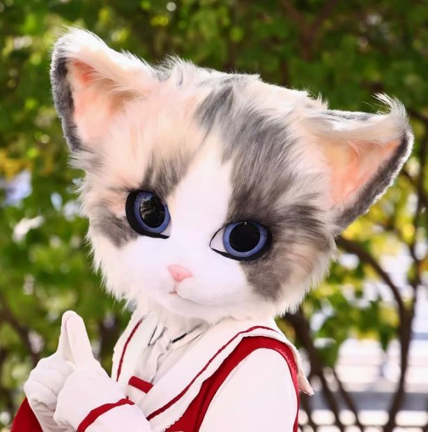 猫面 ネコ ファースーツ 着ぐるみ ヘッドのみ 全頭マスク ケモノ