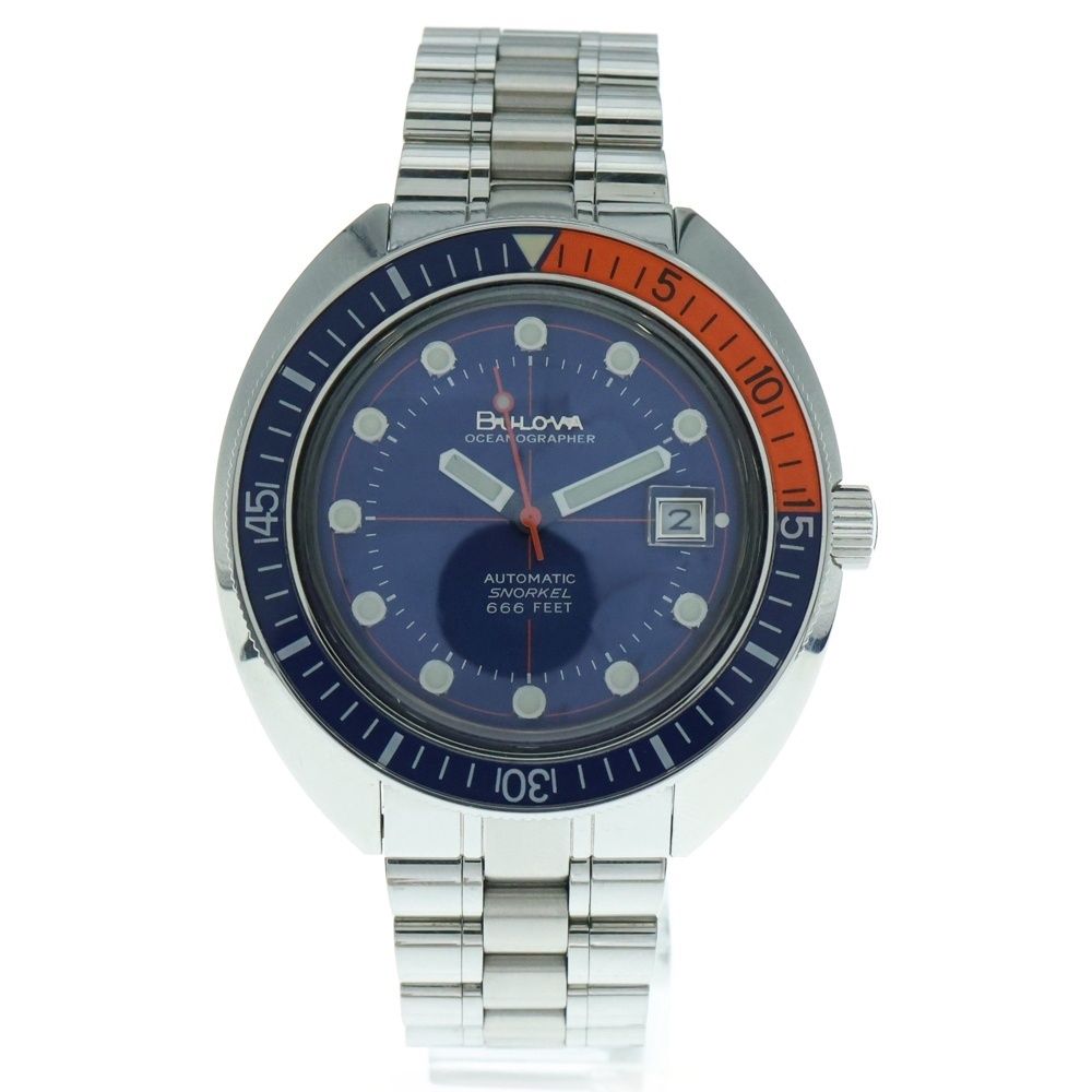 BULOVA ブローバ ARCHIEVE SERIES OCEANOGRAPHER DEVIL DRIVER アーカイブシリーズ オーシャノグラファー デビルドライバー 自動巻き 防水性 腕時計 シルバー ブルー 96B321