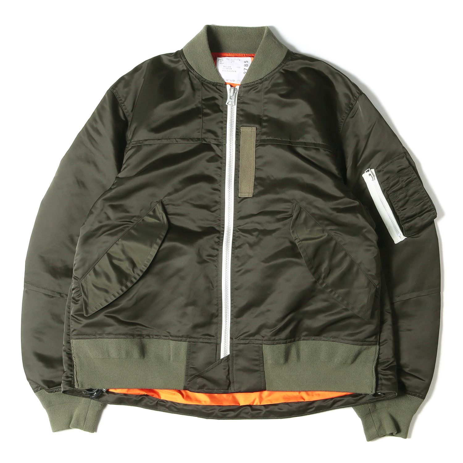 【美品】  sacai / サカイ | 2022SS | Nylon Twill Blouson Bomber Jacket ナイロン ツイル ブルゾン ボンバー ジャケット | 1 | ライトブルー | レディース