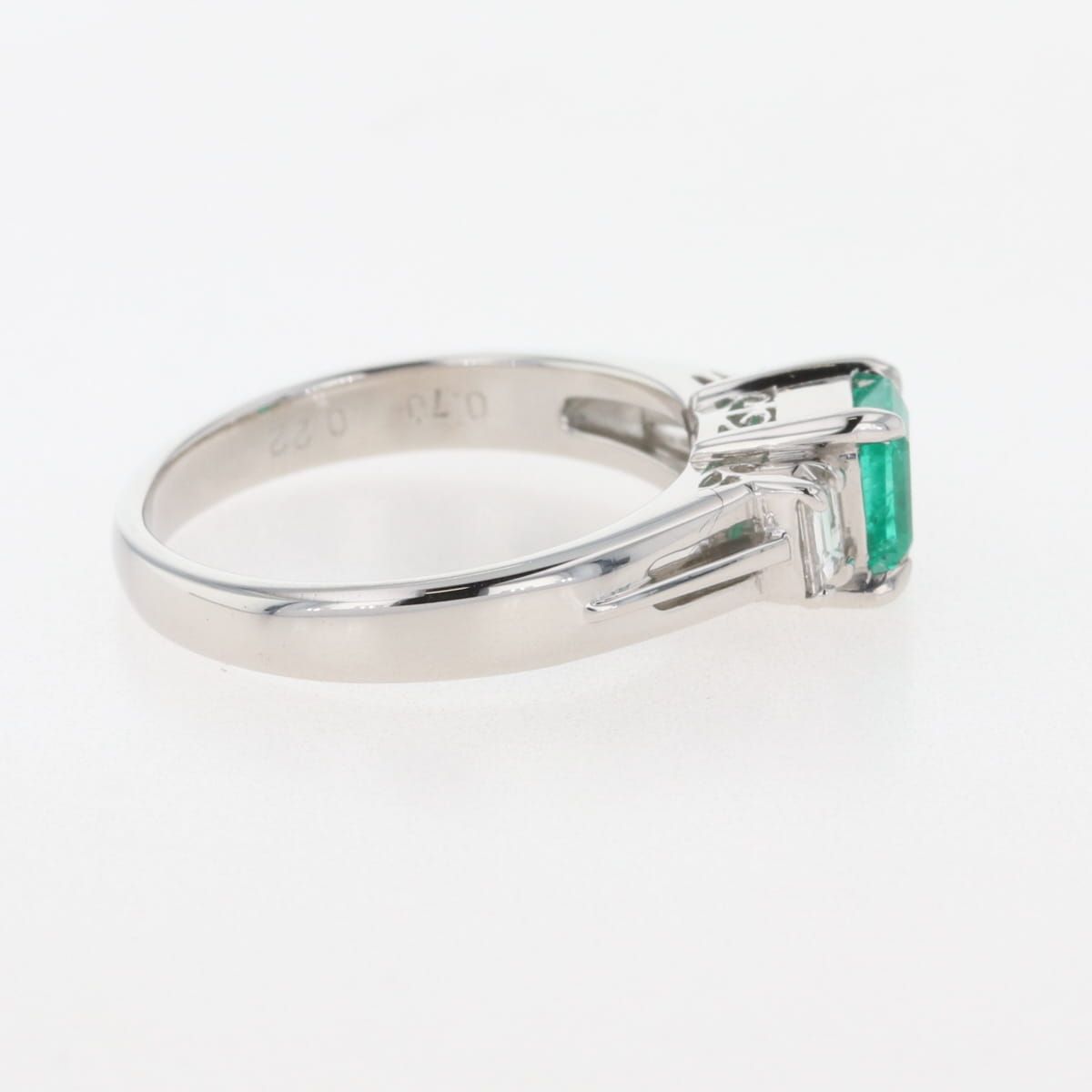 エメラルド デザインリング プラチナ 指輪 メレダイヤ リング 11.5号 Pt900 エメラルド ダイヤモンド レディース FORTGASGNV_COM_BR