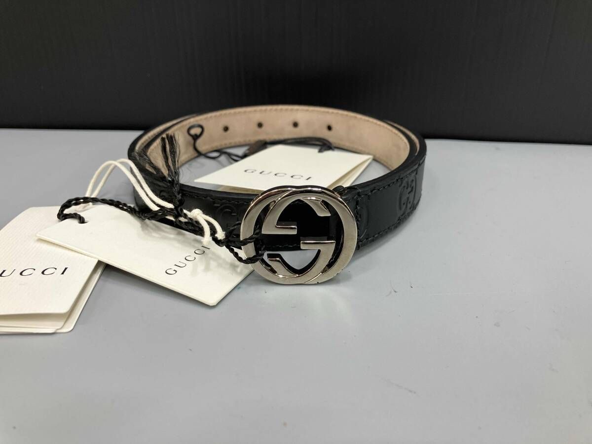 GUCCI 黒 レザー ベルト GGロゴ 約90cm Amazon | GUCCI/グッチ ベルト Gバックル メンズベルト (95cm