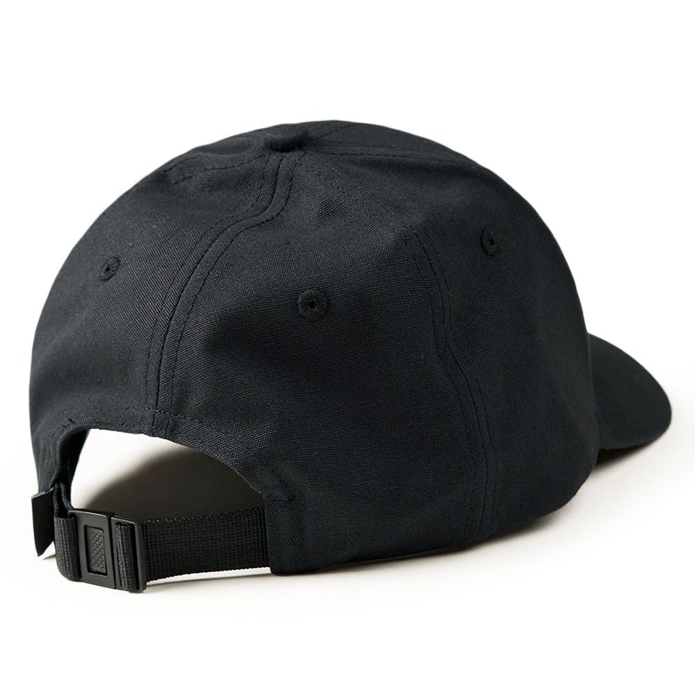 ストーン装飾のブラックベースボールキャップ STONE ISLAND 25SSモデル ストーンアイランド COMPASSロゴ