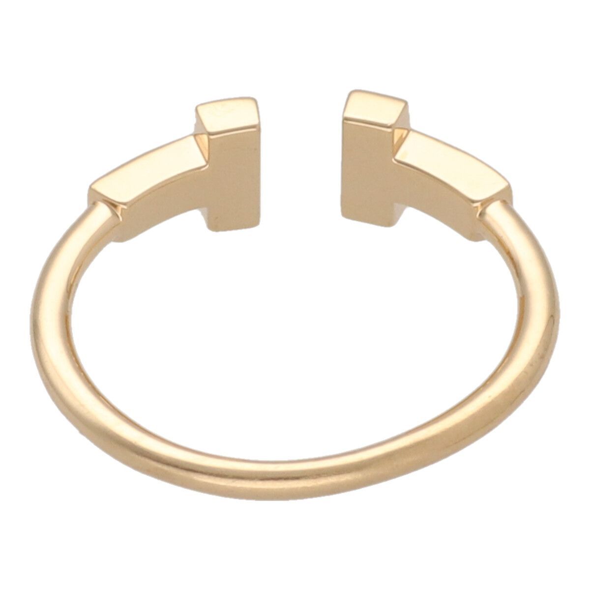 ティファニー Tダイヤモンド ワイヤー リングローズゴールド11号