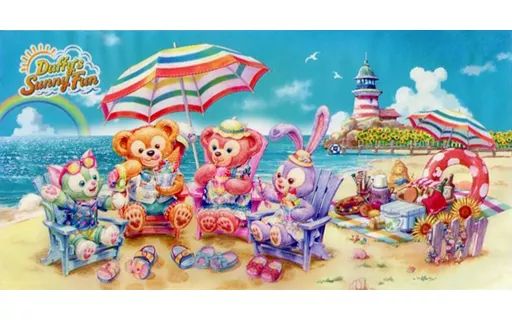 中古】雑貨 集合 バスタオル 「ダッフィーのサニーファン2019