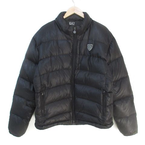 EA7 ブラック ダウンジャケット エンポリオアルマーニ EMPORIO ARMANI EA7 ダウンジャケット ミドル丈