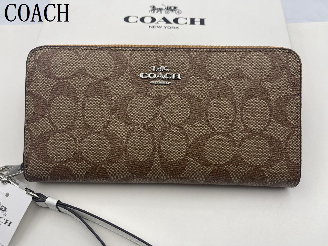 コーチ COACH 長財布 財布 シグネチャー アコーディオンラウンドジップ