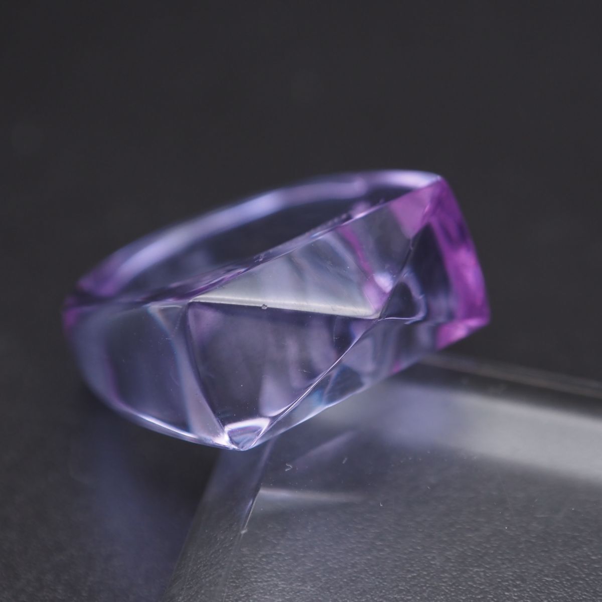 J697 バカラ Baccarat リング クリスタルガラス ブルー デザイン 指輪 11~12号
