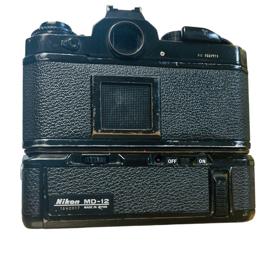 ジャンク】Nikon FE＋MD-12 モータードライブセット｜シャッター不良
