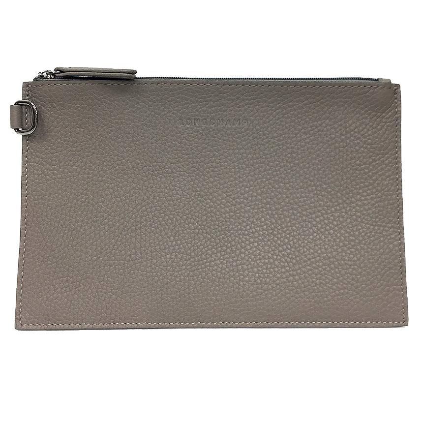 【新品未使用】LONGCHAMP ロンシャン フラットポーチ クラッチバッグ 新品 LONGCHAMP ロンシャン レザー フラットポーチ クラッチバッグ