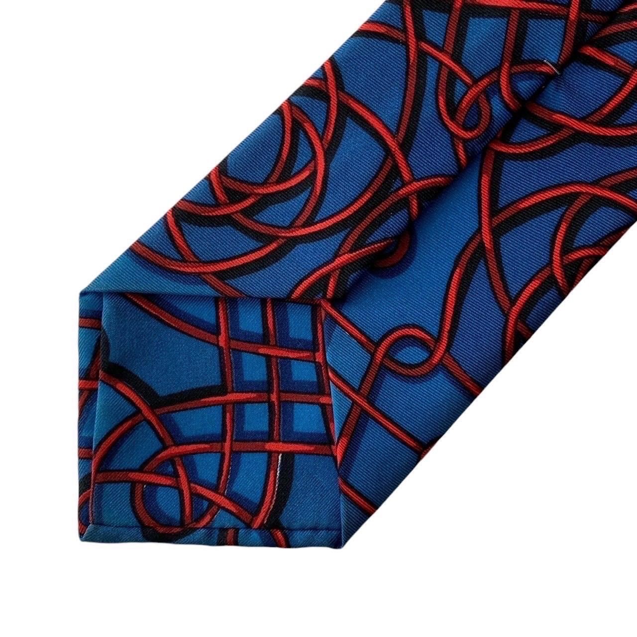 エルメス ネクタイ ブルー系 H柄 エルメス HERMES H柄 ネクタイ 衣料