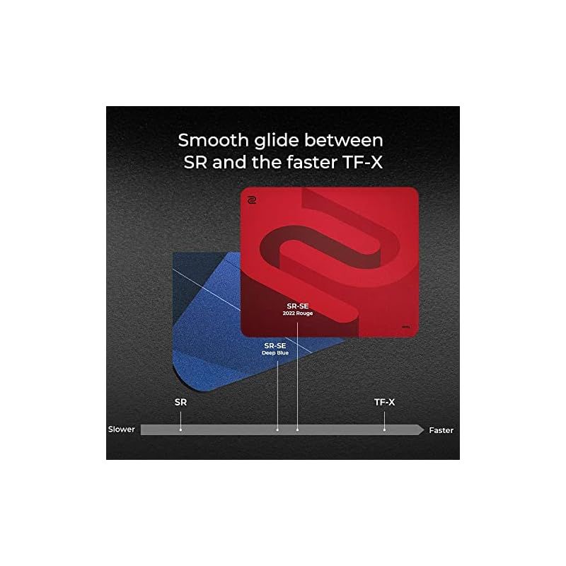 BenQ ゲーミングマウスパッド ZOWIE G-SR-SE Rouge 布製 クロス ラバーベース 滑り止め加工 フルフラット 3.5mm