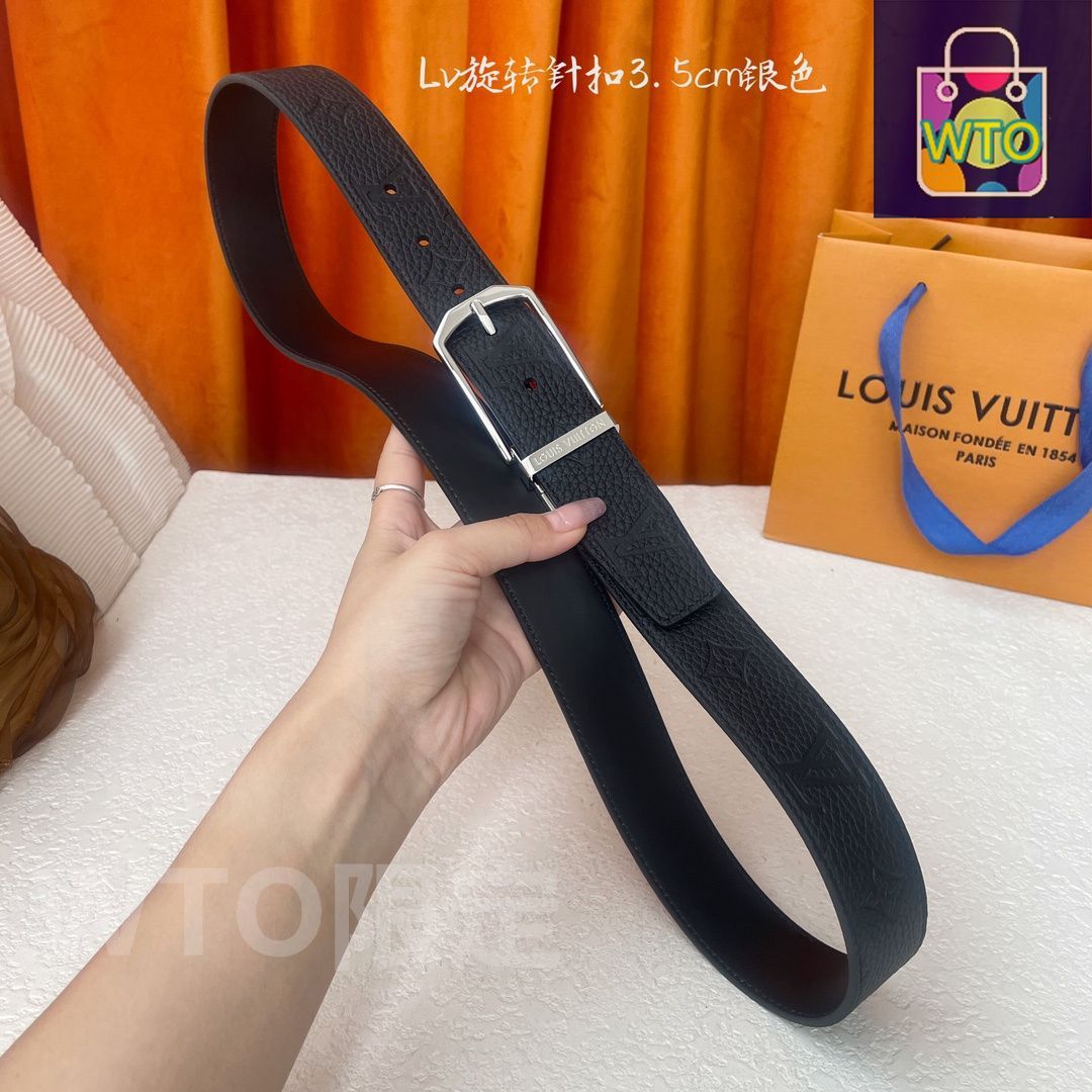 ルイヴィトン　 レザー　 ベルト 今日特価】Louis Vuitton ルイヴィトン レザーベルト - メルカリ