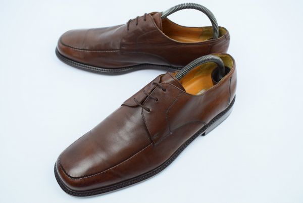 80s-90s?スペイン製 メツラン|MEZLAN 職人ハンドメイド|手縫い|本革Uチップ 9M|26.5-27.0|BROWN ドレスシューズ|ビジネス◆19D23<sale>