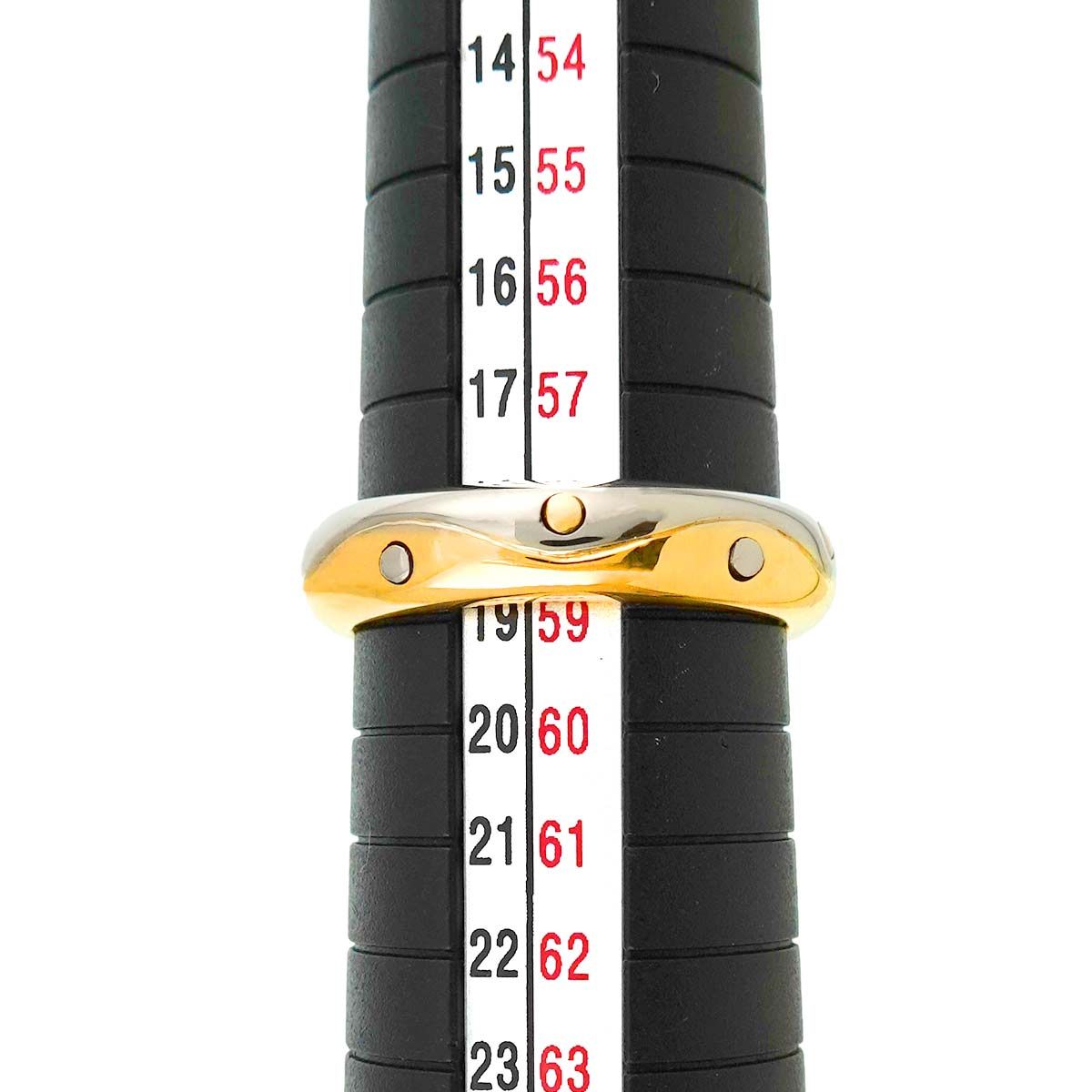 ブルガリ BVLGARI オンダ 18.5号 リング K18 YG WG イエロー ホワイト  