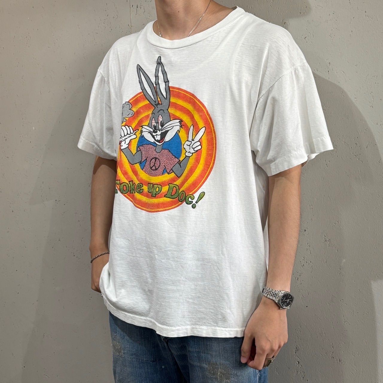 Looney Tunes】90s Parody Print T Shirt 