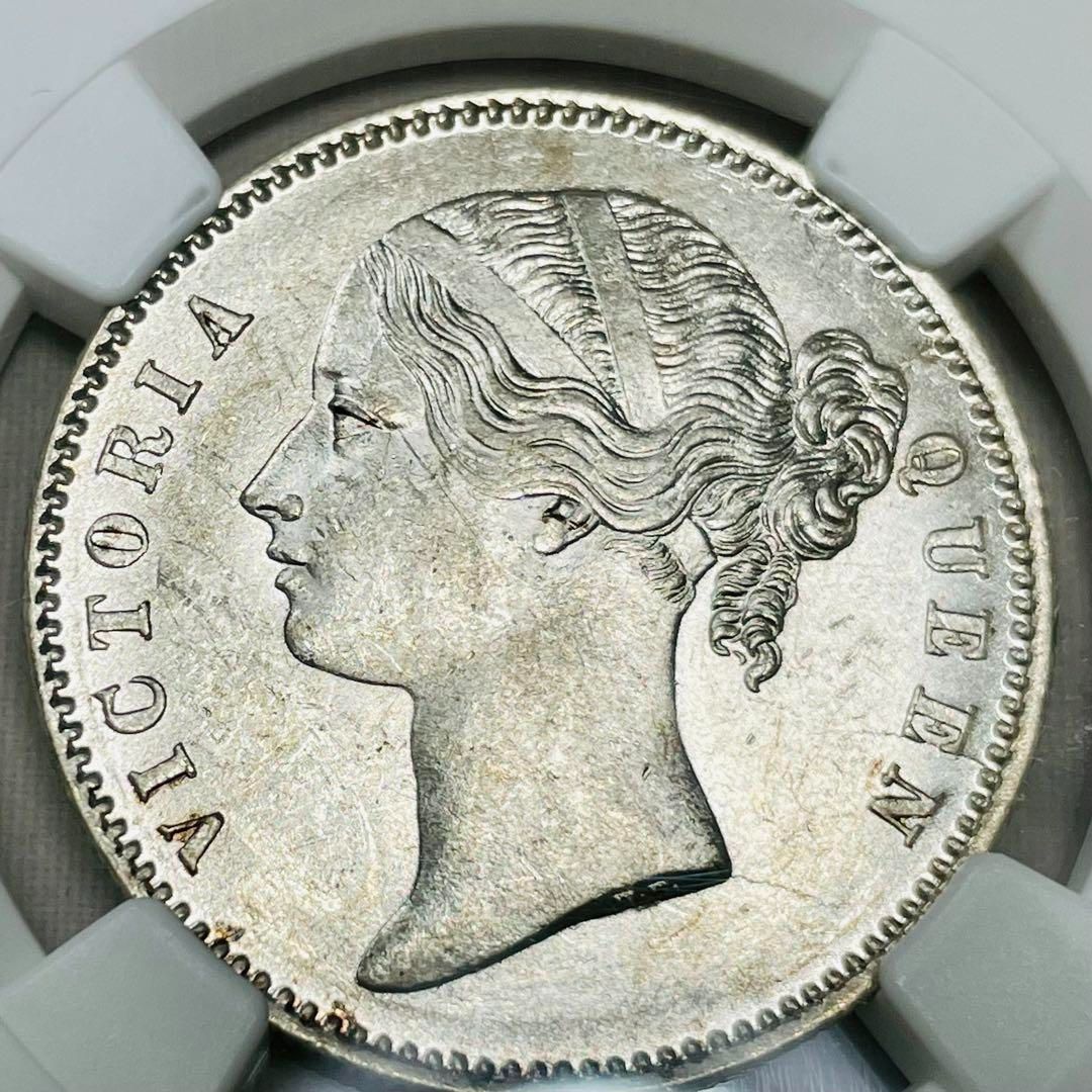 1840 イギリス領インド 1ルピー銀貨 ヤングヘッドヴィクトリア MS61 B-