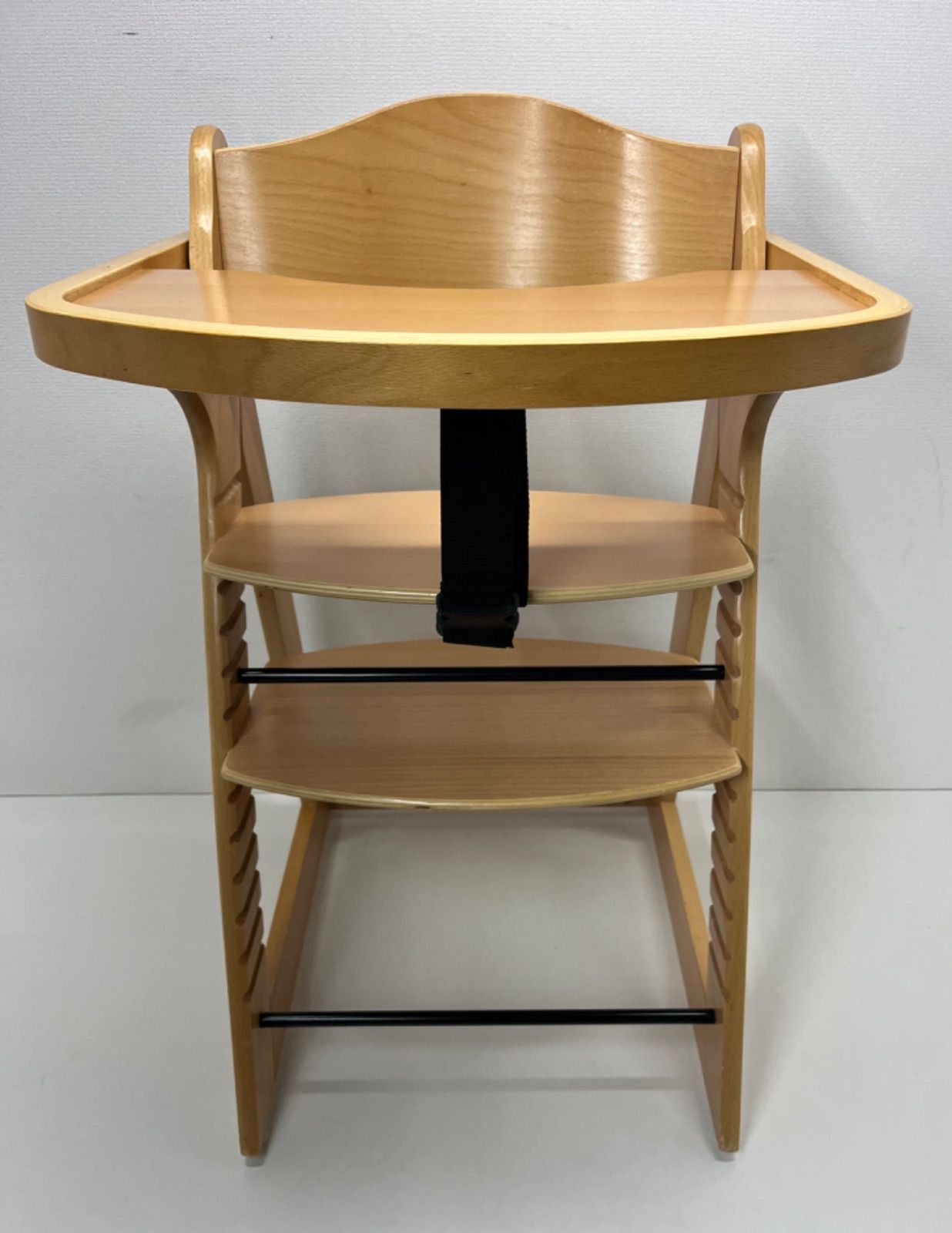✨美品✨KATOJI  22947 木製 ベビーチェア ハイチェア ●即日発送● カトージ ベビーチェア 木製ハイチェア チェアベルト付 KATOJI