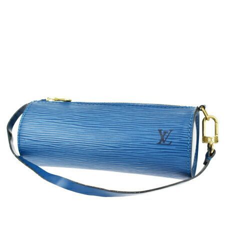 美品】LOUIS VUITTON ルイヴィトン エピ スフロ ポーチ ブルー 鑑定済