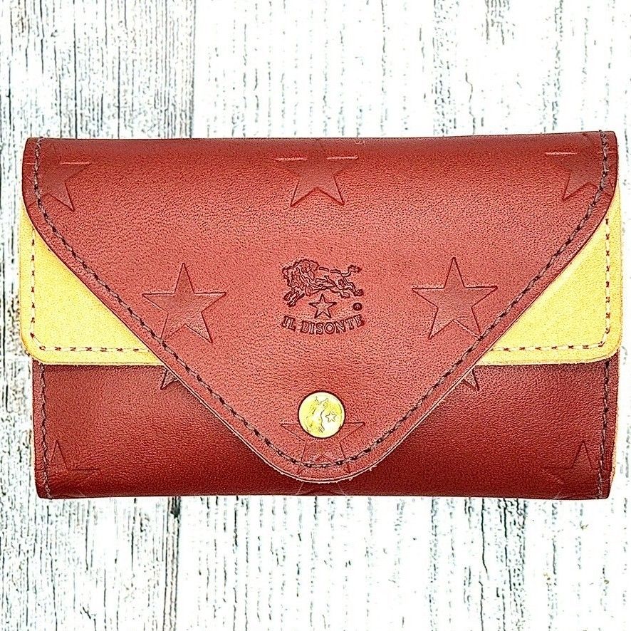 イルビゾンテ　スターエンボス　カードケース イルビゾンテ】 日本限定 スターエンボスレザー カードケース