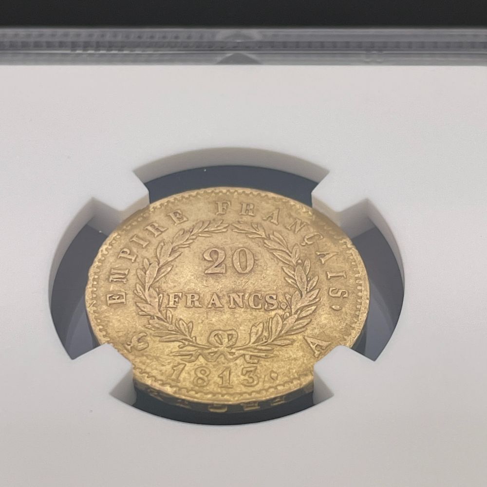 フランス 20フラン金貨 1813年A 美品+ ナポレオン1世 NGC(AU53