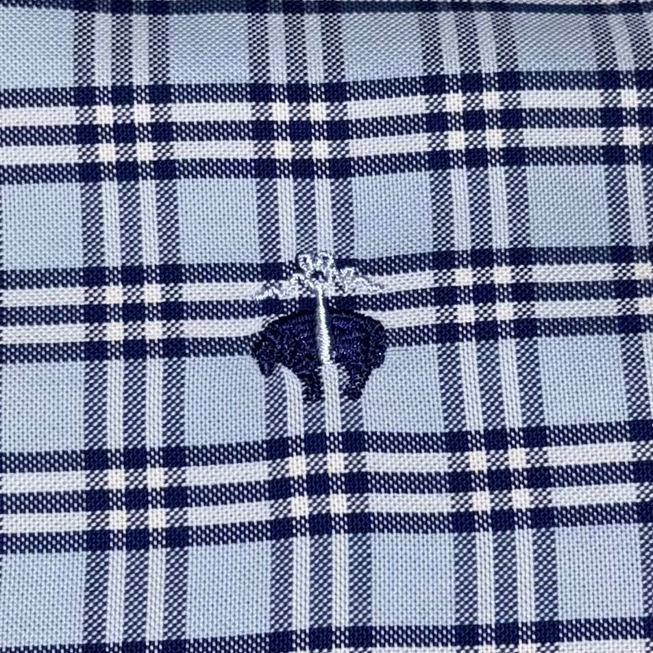 Brooks Brothers (L) コットン 総柄 チェック 刺繍 シャツ コットンフランネル チェック シャツジャケット | Brooks