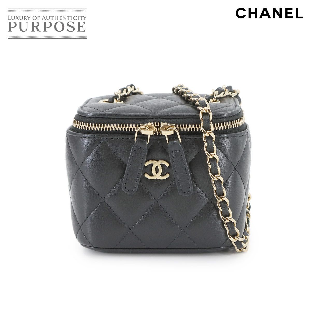 新品同様 シャネル CHANEL マトラッセ ミニ バニティ チェーン