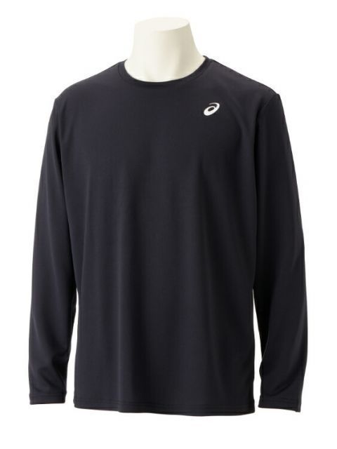 asics アシックス ES DRY ONEPOINT LS SHIRT パフォーマンスブラックXブリリアントホワイト L 2031E018 1 | スポーツ メンズ L ブラック 黒 ホワイト 白 服 衣類 衣料品ウェア ウエア フィットネスウェア 