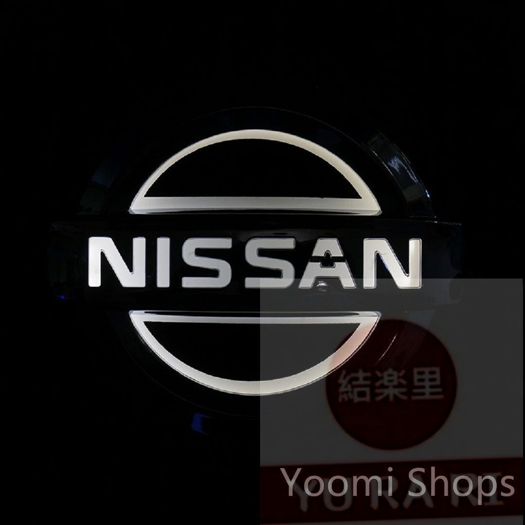 【新品】日産 NISSAN5D LEDエンブレム 交換式 10.6X9cm ホワイト ティーダ#602