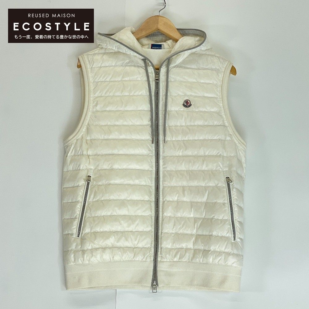 MONCLER モンクレール 15年 ホワイト MAGLIA GILET GILET フード付き