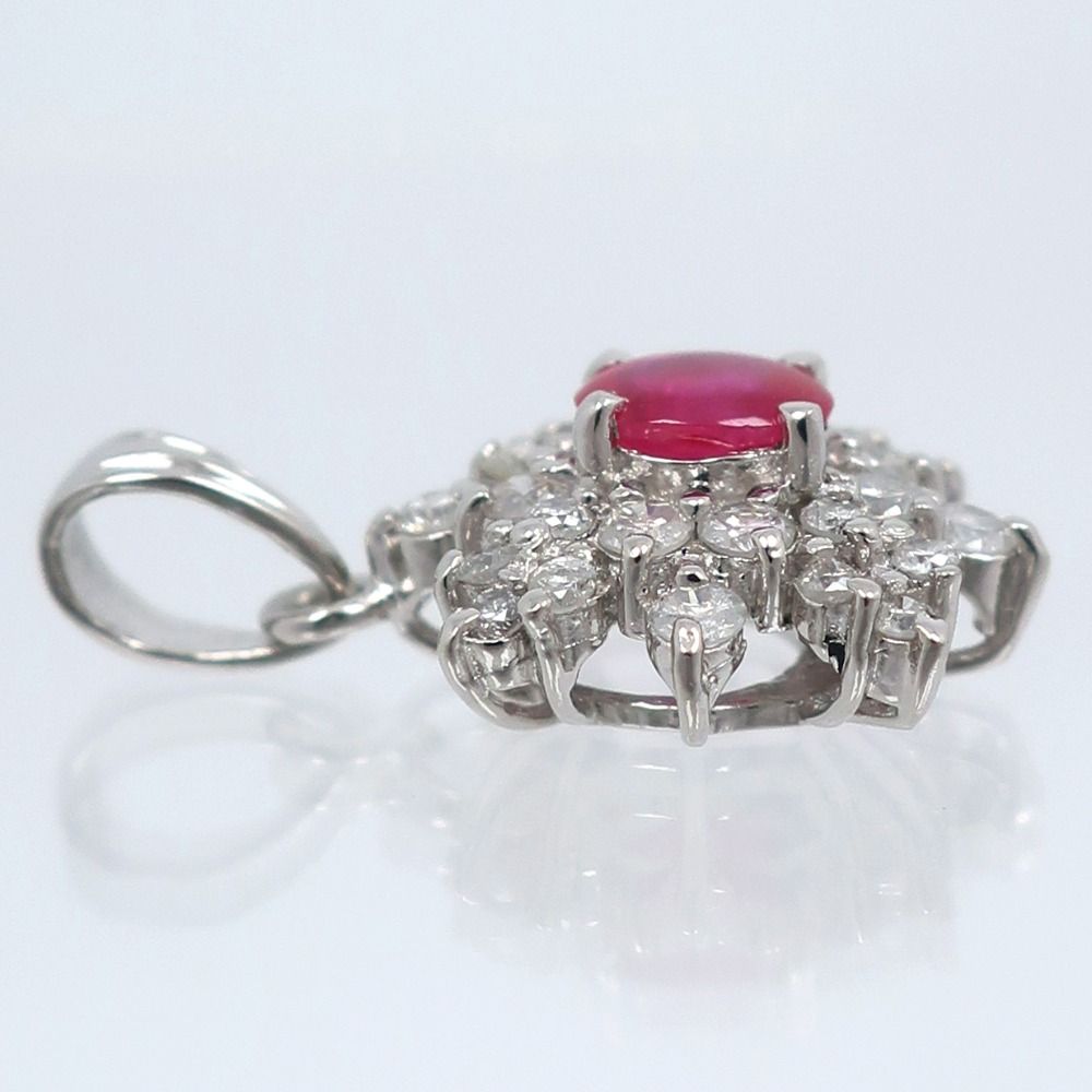 Pt900 プラチナ　ルビー　ペントップ　ダイヤモンド PT900 ルビー ダイヤモンドペンダントトップ Pt900 プラチナ ルビー