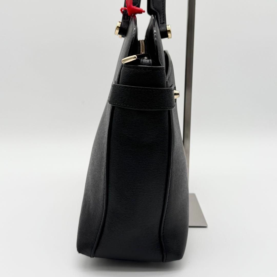 美品】FURLA agata ハンドバッグ 2way ショルダーバッグ 黒色