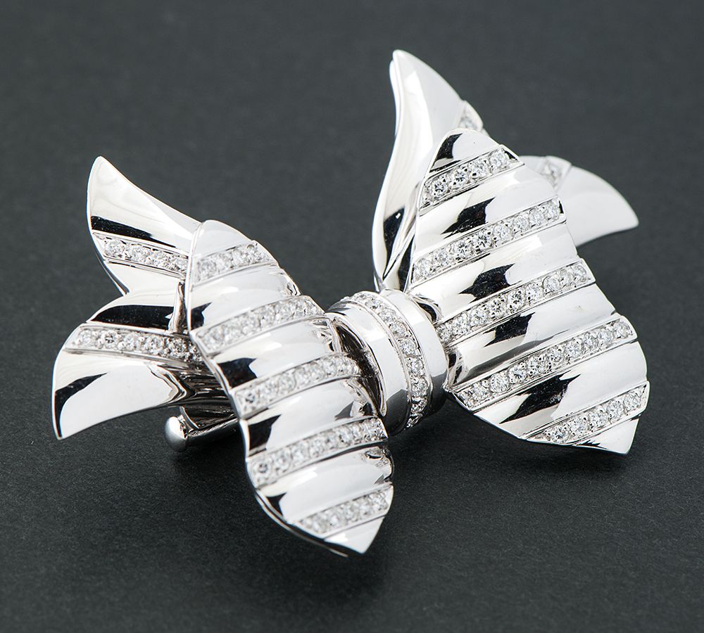 ファイアオパール ブローチ ダイヤモンド K18イエローゴールド