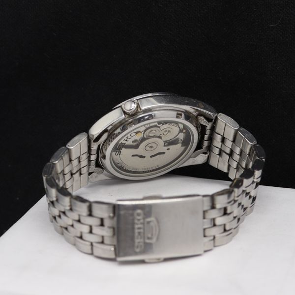 SEIKO5 7S26-01V0 AT 自動巻 グリーン 裏スケ デイデイト 買い誠実