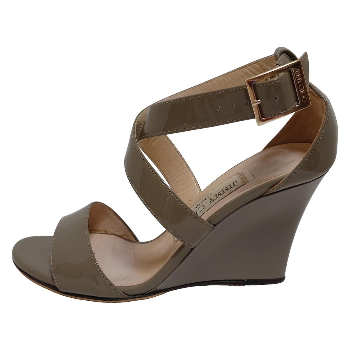 【レア】JIMMY CHOO　ジミーチュウ　サンダル　ベージュ JIMMY CHOO(ジミーチュウ) サンダル 34 レディース - グレー