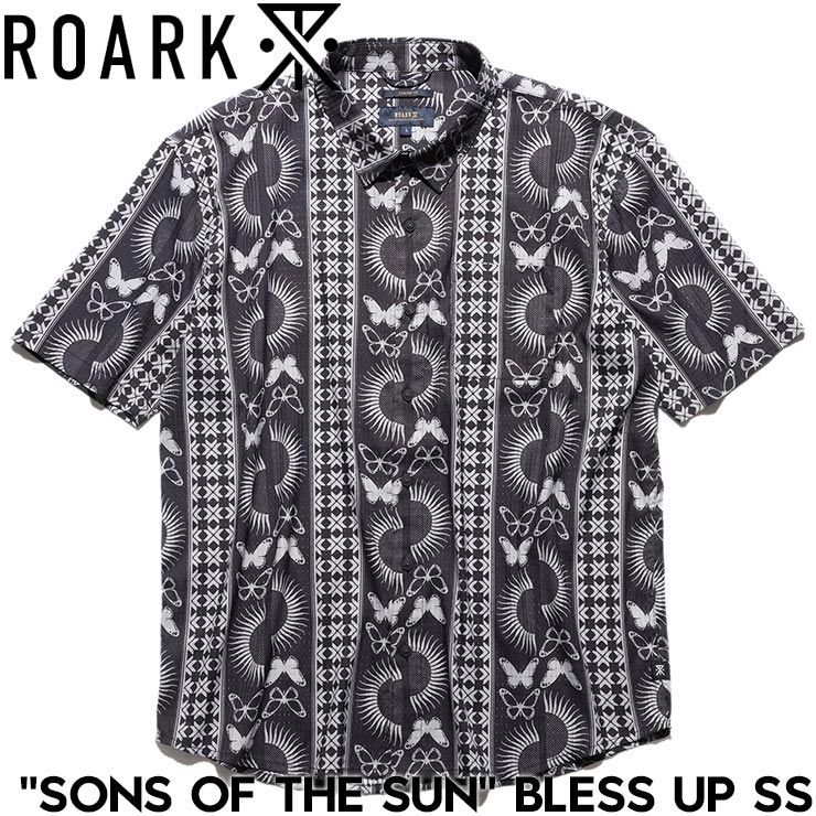 半袖シャツ 速乾 吸湿発散 THE ROARK REVIVAL ロアークリバイバル SONS OF THE SUN BLESS UP SS RWJ1120-BBF 25SU 日本代理店